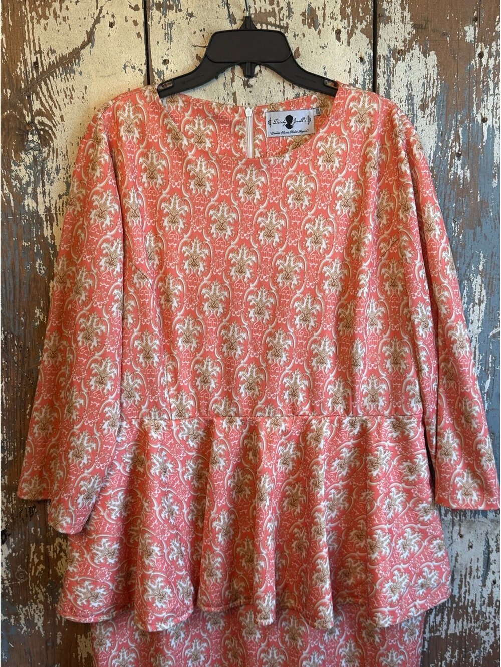 Dainty Jewells Floral Peplum midi Dress, size XXL, coral